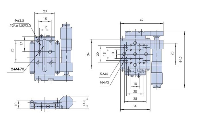 PP110-13-34C精密型手動(dòng)平移臺 微分頭側(cè)驅(qū)位移臺 X軸單軸滑臺 PP110-13-34C精密型手動(dòng)平移臺 微分頭側(cè)驅(qū)位移臺 X軸單軸滑臺