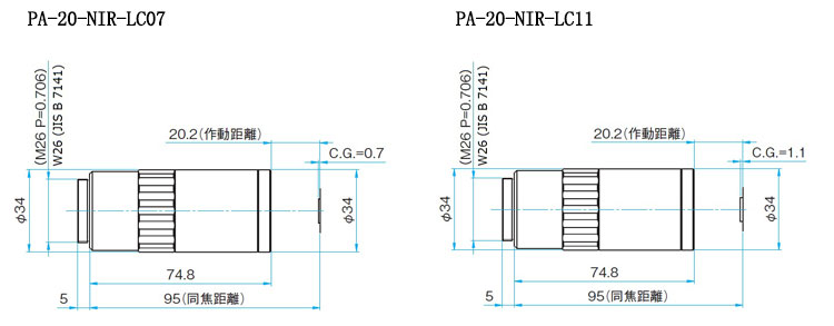 紅外物鏡 無限遠消色差物鏡 PA-20-NIR-LC07 紅外物鏡 無限遠消色差物鏡 PA-20-NIR-LC07