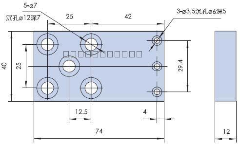 PB11底板 光學臺移動架 光學平臺滑動塊 連接板 固定板 固定塊