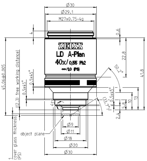 LD A-Plan 20x/0.35 Ph2 M27蔡司物鏡 LD A-Plan 20x/0.35 Ph2 M27蔡司物鏡