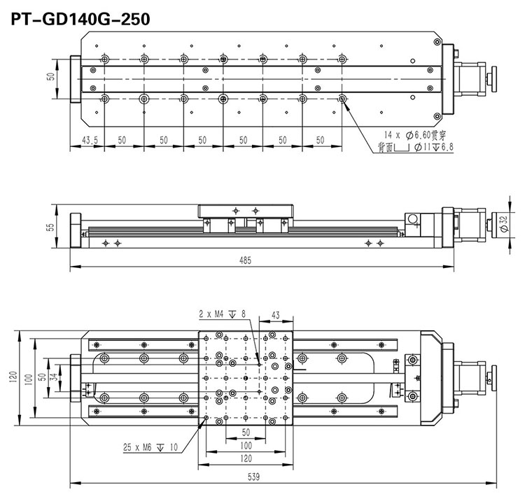 PT-GD140G 高精度電動平移臺 X軸位移臺 位移臺 平移臺 平臺 滑臺 PT-GD140G 高精度電動平移臺 X軸位移臺 位移臺 平移臺 平臺 滑臺