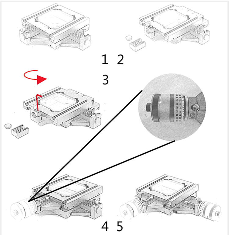 手動(dòng)調(diào)節(jié)顯微鏡載物臺(tái) XY測(cè)量平臺(tái) PT-SC50
