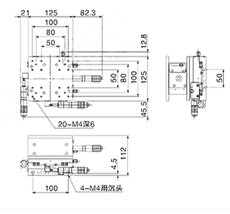 XYZ three-axis adjustment frame coarse and fine adjustment microscope stand 600 XYZ three-axis adjustment frame coarse and fine adjustment microscope stand 600