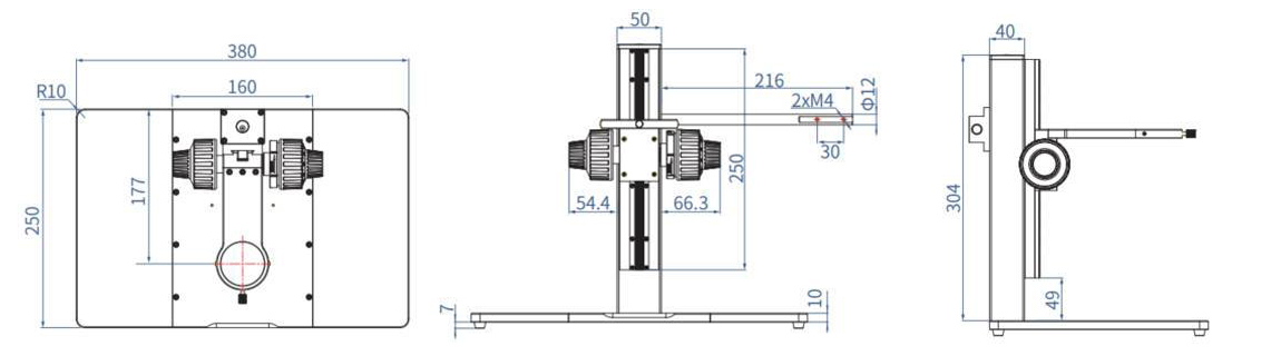 XYZ three-axis adjustment frame coarse and fine adjustment microscope stand 600 XYZ three-axis adjustment frame coarse and fine adjustment microscope stand 600