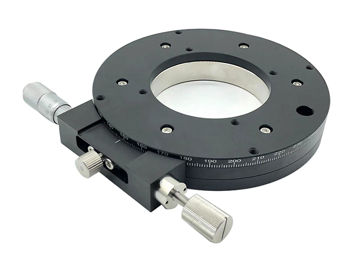 R軸中空旋轉(zhuǎn)滑臺360°角度手動精密微調(diào)光學位移臺PT-SR80