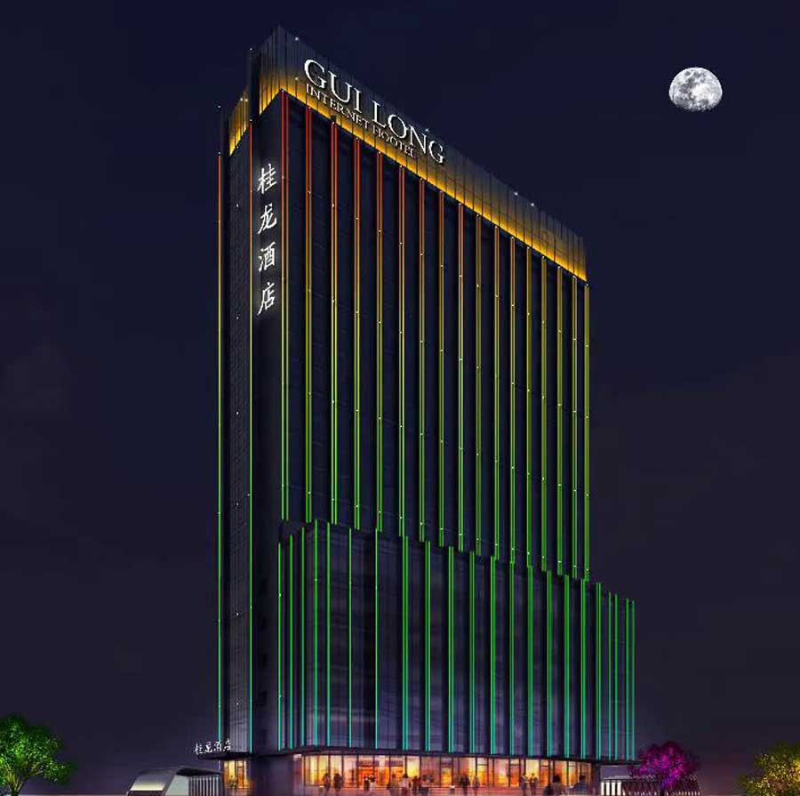 酒店樓體夜景亮化